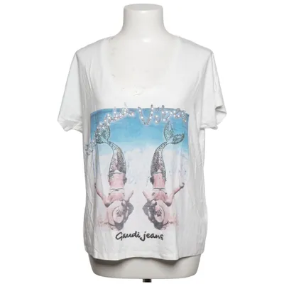 T-shirt (Blanc) de Gaudi Jeans Élasthane, Viscose