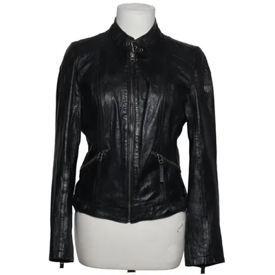 Leren jack (Zwart) van Gipsy Katoen, Leer, Polyester
