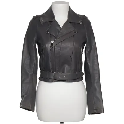 Bikerjacka (Grå) från Maje Akryl, Skinn, Polyester, Viskos