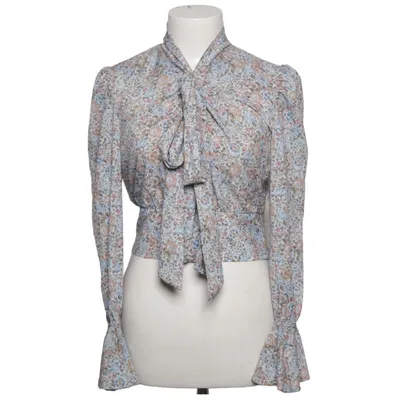 Knytblus (Blå, Brun, Flerfärgad) från Sateen