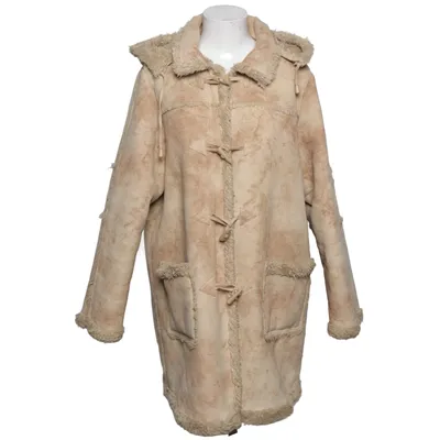 Shearling jacket (Beige, Brown) from Vicky Smith Polyester