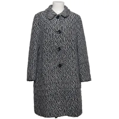Coat (Black, White) from Erich Fend Acrylic, Viscose, Wool