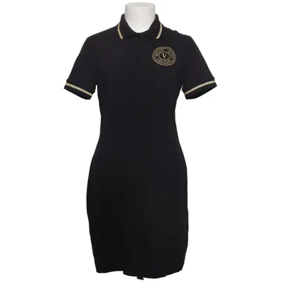 Polo dress (Black) from Versace Jeans Couture Cotton, Elastane, Metallic fiber, Polyester