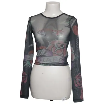 Top (Womens Love Hard Mesh Long Sleeve Tshirt Top) from Ed Hardy Elastane, Polyester