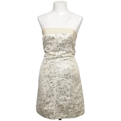 Cocktail dress (Gold, Beige) from Dolce & Gabbana Acetate, Cotton, Metallic fiber, Polyester, Viscose