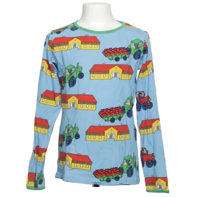 Long sleeve T-shirt (Blue, Multicolored) from Småfolk Elastane, Organic cotton