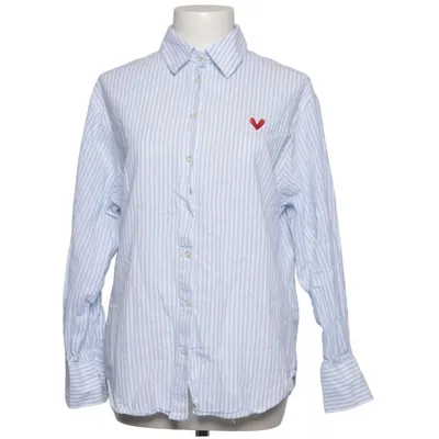 Shirt (Blue, White) from Felix Hardy Cotton, Linen