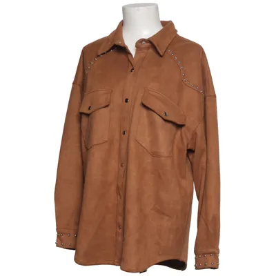 Overshirt (Brown) from Loavies Elastane, Polyester