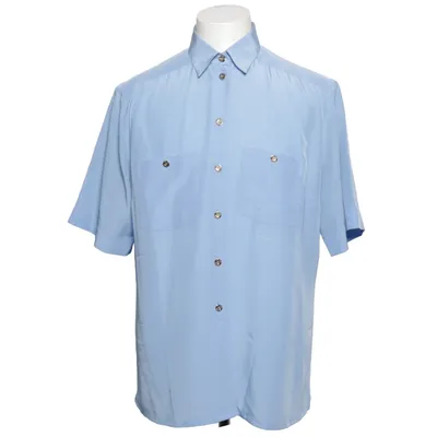 Short sleeve shirt (Blue) from Van Laack Polyester