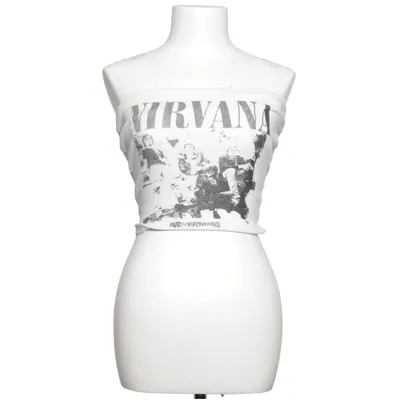 T-shirt (Wit, Zwart) van Bershka