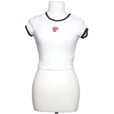 T-shirt (Hvid, Sort) fra Review Bomuld, Elastan