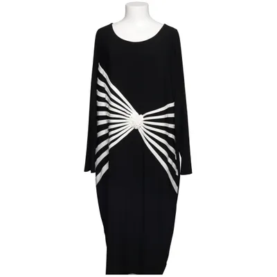 Klänning (Svart, Vit) från Tia Elastan, Polyester
