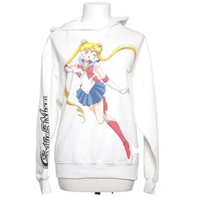 Hættetrøje (Hvid, Flerfarvet) fra Sailor Moon Bomuld, Polyester
