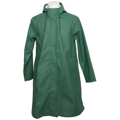 Regnfrakke (Grøn, Hvid) fra Up2Fashion Polyester, Polyurethan