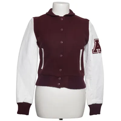 Veste universitaire (Rouge, Blanc) de American College Cuir, Polyamide, Polyester, Laine