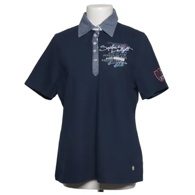 Polo (Bleu) de Fiora Blue Coton, Élasthane