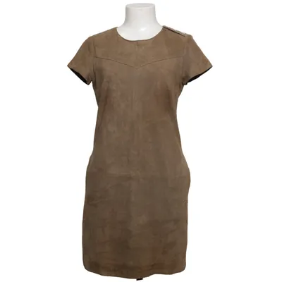 Dress (Brown) from Set Elastane, Leather, Polyester