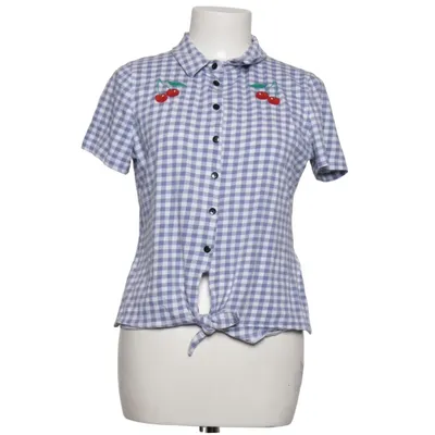 Short sleeve shirt (Blue, White) from Pussy Deluxe Cotton, Elastane