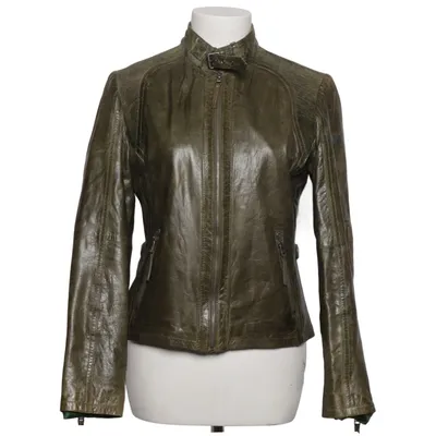Leren jack (Groen) van Gipsy Katoen, Leer, Polyester
