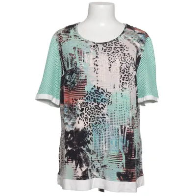 T-shirt (White, Multicolored) from Fiora Blue Elastane, Polyester, Viscose