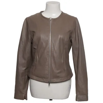 Läderjacka (Beige) från Ibana Bomull, Skinn, Polyester