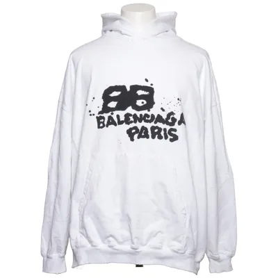 Kapuzenpullover (Weiß, Schwarz) von Balenciaga Baumwolle