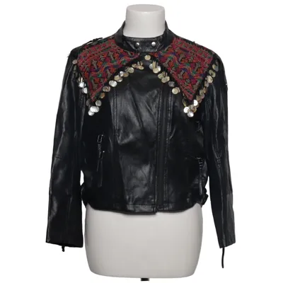 Biker jacket (Black, Multicolored) from Native Rose Polyester, Polyurethane, Viscose