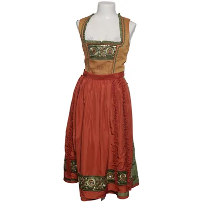Dirndl (Orange, Guldfärgad, Grön) från Krüger Bomull, Metallfiber, Polyester, Viskos