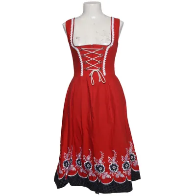 Dirndl (Red, Black, White) from Rose-Dirndl Cotton