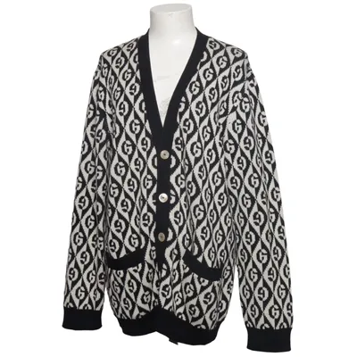 Cardigan (Black, White) from Gucci Elastane, Polyamide, Wool