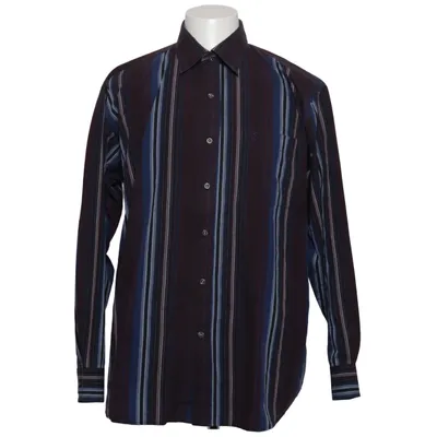 Skjorte (Blå, Brun, Hvid) fra Jim Spencer Bomuld, Polyester