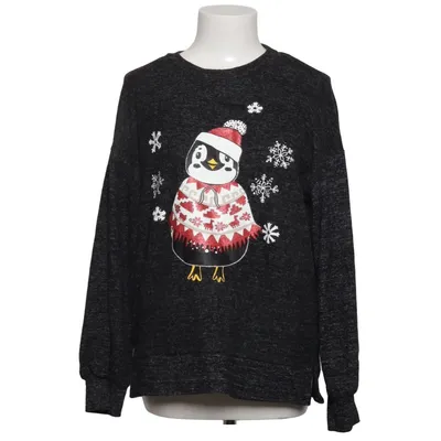 Weihnachtspullover (Grau, Rot, Weiß) von Clockhouse Elasthan, Polyester, Viskose