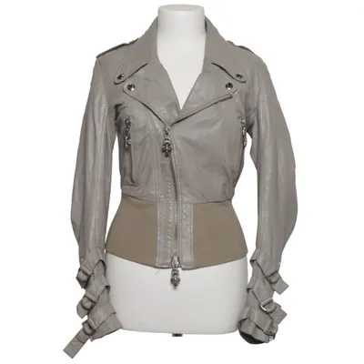 Biker jacket (Gray) from Philipp Plein Leather