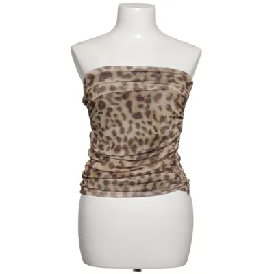Tube top (Bruin, Beige) van Zara Elastaan, Polyester