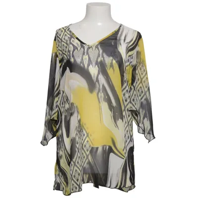 Blouse (Yellow, Black, White) from Ambria Polyester