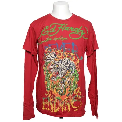 Långärmad t-shirt (Röd, Flerfärgad) från Ed Hardy Bomull