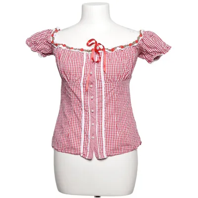 Dirndl blouse (Red, White) from Krüger Madl Cotton