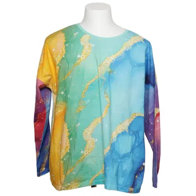 Long sleeve T-shirt (Blue, Yellow, Green) from SABA Cotton, Elastane