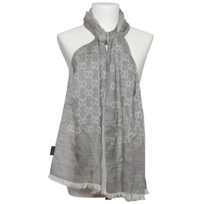 Écharpe (Gris) de Gucci Soie, Laine