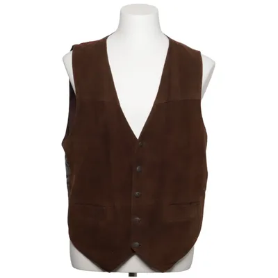 Leather vest (Brown) from Blue