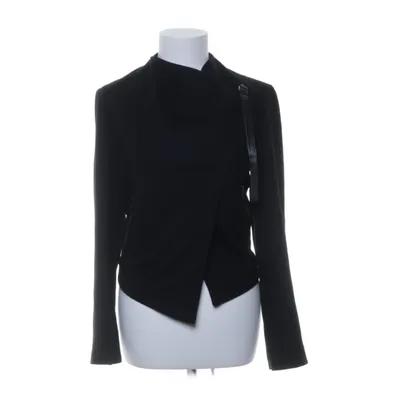 Bikerjacka (Svart) från Helmut Lang Elastan, Polyester, Skinn, Ull