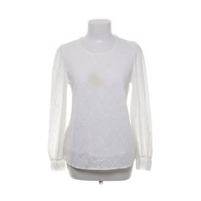 Blouse (White) from cerise blue Polyamide, Cotton