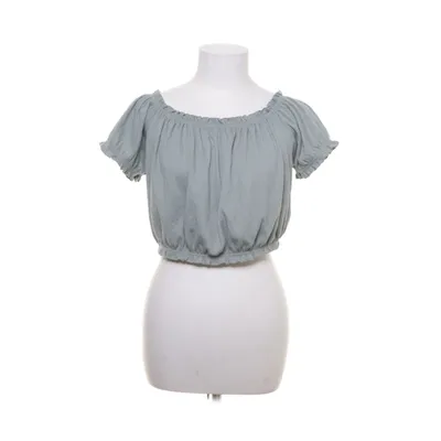 Crop top (Turquoise) van Divided by H&M Polyester, Linnen, Elastaan