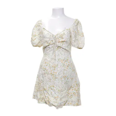 Klänning (Vit, Flerfärgad) från H&M Bomull, Linne