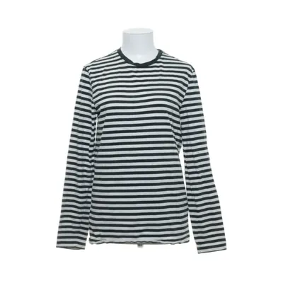 Langærmet t-shirt (Sort, Hvid) fra H&M Man Bomuld