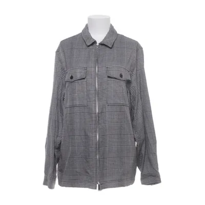 Skjortejakke (Grå, Hvid) fra H&M Man Polyester, Viscose