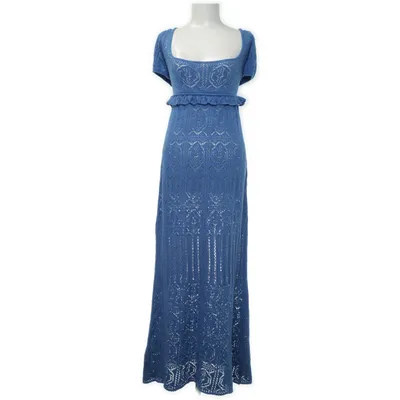 Maxi dress (Blue) from Zara Cotton