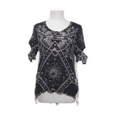 Blus (Blus i t-shirt modell i vävd viskos, rymlig i stl) från Non Sense Viskos