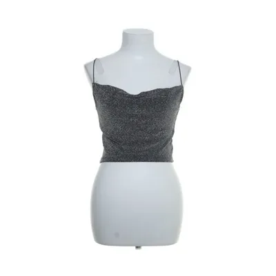 Crop top (Zwart, Zilver) van Divided by H&M Polyamide, Elastaan
