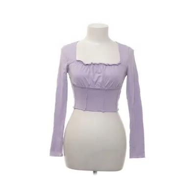 Crop top (Purple) from Shein Elastane, Cotton